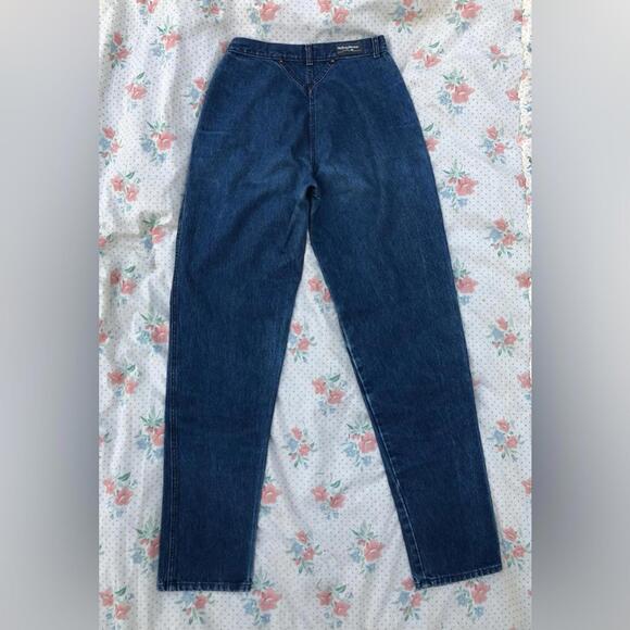 Vintage High Waisted Rocky Mountain Medium Blue Wash Denim Jeans - Picture 3 of 9